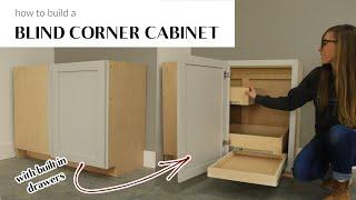 How to Build a Blind Corner Cabinet with Built In Drawers