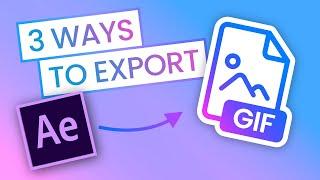 How to export a GIF from After Effects