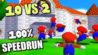 10 YOUTUBERS vs 2 SPEEDRUNNERS [SM64 120 Stars] ft. Cheese05, SimpleFlips, SMG4, Bandy and more!