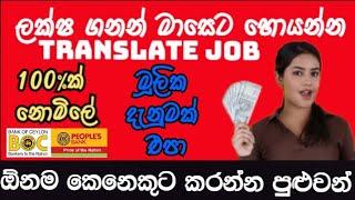 ෆ්‍රීලාන්සින් ආරම්බ කරන්න සුපිරි typing iob sinhala business ideas PartO1 online business e money