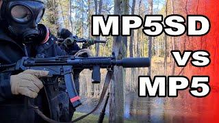 Suppressed MP5 vs MP5SD using regular and subsonic ammo. Which is more quiet?