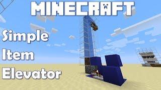 Minecraft 1.15 : Simple Item Elevator.