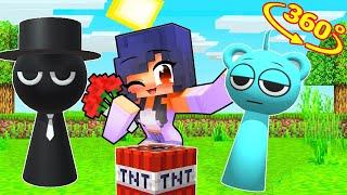 Aphmau HAVE a DATE With Incredibox Sprunki in Minecraft 360°!