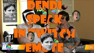 Dendi speaks in Twitch Emotes