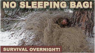 WINTER SURVIVAL OVERNIGHT! Snow: No Sleeping Bag