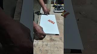 cara pemasangan lem kuning ke hpl dan multiplek #carpenter #lemkuning #highpressurelaminated