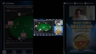 $1500 pot with AA in the CoinPoker CGWC Midstakes    #twitch #poker #pokernight #coinpoker #cgwc
