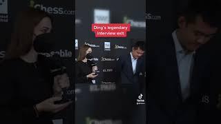 Ding's legendary interview exit