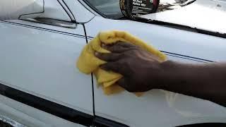 meguiar's hi tech yellow wax adds insane gloss on white paint