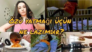 Vlog| Uşaq da özü yatar? | Yalançı tiramisu | Çox seçim edir #evişleri #yemek