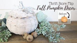 Fall Pumpkin Decor | Thrift Store Flip