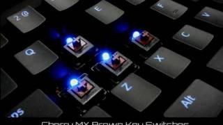 Nighthawk X8 Blue Backlit Mechanical Keyboard with Cherry MX Brown Key switch by Max Keyboard