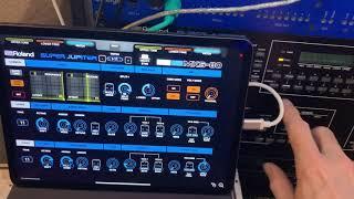 Roland MKS-80 with MIDI Designer on iPad