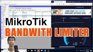 MIKROTIK ROUTER LIMITING BANDWIDTH PER USER TUTORIAL AND DEMO