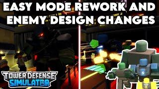 NEW EASY MODE AND CYBER CITY REWORK | TDS UPDATE | Roblox Tower Defense Simulator