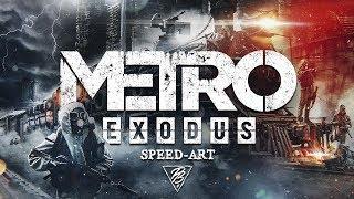  METRO EXODUS -  Train In The Future | SPEED-ART (timelapse) Photoshop by Pavel Bond