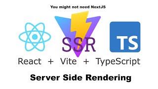 Easily Setup Vite React SSR - Server Side Rendering