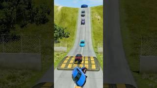 Small to bigger vs massive speed bump #beamngdrive #shorts