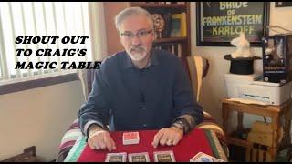 A special shout out to Craig’s Magic Table  He is on Facebook and YouTube #magictricks #shoutout