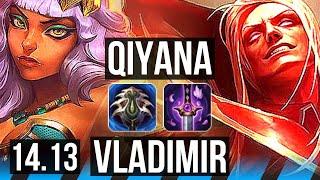 QIYANA vs VLADIMIR (MID) | Rank 1 Qiyana, 8/2/2 | EUW Challenger | 14.13