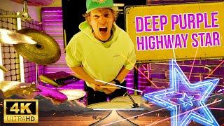  POWER DRUMS  | 🟣 DEEP PURPLE 🟣 - ️ HIGHWAY STAR ⭐ | 4K | HIGH QUALITY AUDIO