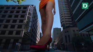 Giantess in Deichmann Commercial