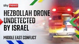 Hezbollah drone attack on Israel injures more than 60 people after air defences fail to detect it