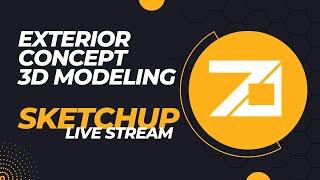 [LIVE STREAM] EXTERIOR 3D MODELING  |  Private house 302