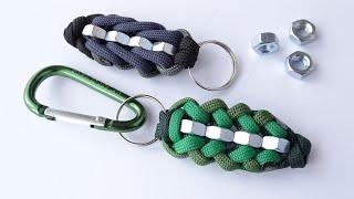 Make a Simple Paracord Hex Nut Keychain -  Sanctified Knot - CBYS Paracord Tutorial