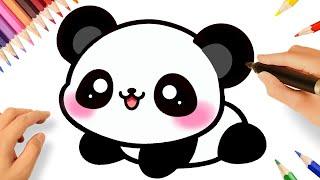 HOW TO DRAW A CUTE KAWAII BABY PANDA EASY ️