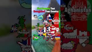 First Country That Recognized Your Country #map #history #geography #europe #shorts #viral #trending