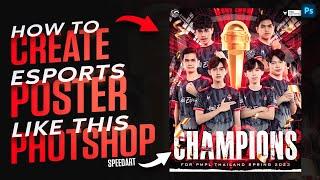 Esports Poster Design in Photoshop - Poster Speedart