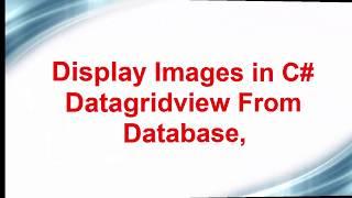 Display Images in C# Datagridview From Database