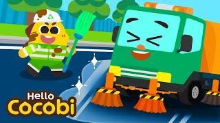 Cleaning SongSweeper Truck | Car Nursery Rhymes for Kids & Babies | Hello Cocobi