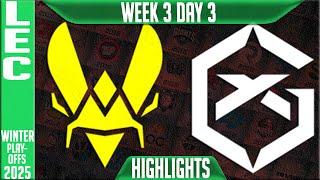 VIT vs GX Highlights | LEC Winter Playoffs BO1 W3D3 2025 | Team Vitality vs GiantX