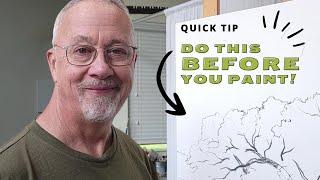 Don't lose your sketch when you paint! [Art tip]