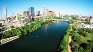 Aerial View of Town Lake & Downtown Austin Texas