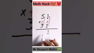 Math Hack | Math tricks | Fast Multiplication Trick #shorts #maths #trending