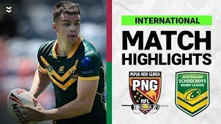 Rugby League International | PNG Junior Kumuls V Australian Schoolboys | Match Highlights | 2024