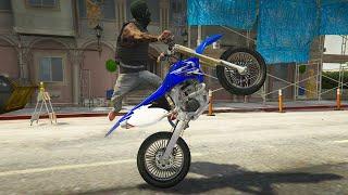 GTA V YAMAHA YZ 250 BIKE LIFE WHEELIE WITH TRICKS MOD