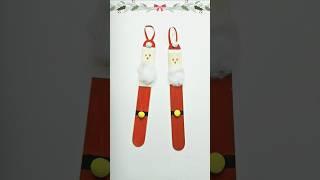 Popsicle santa ornament | Easy christmas craft for kids #craftchutney2 #youtubeshorts #craftideas