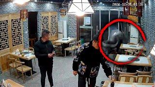 Bull Busts Into Restaurant and Charges Customer