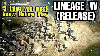 (Quick Review) LINEAGE W (5 Thing you must know BEFORE playing Lineage W)