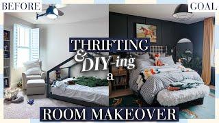 My first THRIFTED ROOM MAKEOVER!  EXTREME DIY Bedroom Transformation on a Budget! Part 1