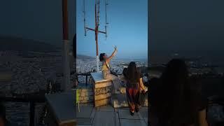  Athens. People on the observation deck of Mount Lycabettus