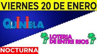 Resultados Quinielas Nocturnas de Córdoba y Entre Ríos, Viernes 20 de Enero