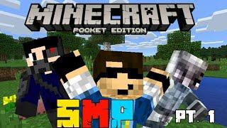 Minecraft Pocket Edition/Best Moment's in TroPlayer's SMP series/PT. 1/ft. Hunter04 and TroPlayer