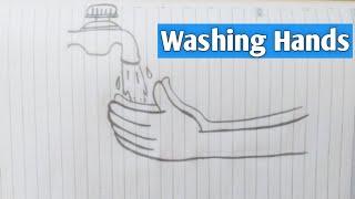 Wash Hand Drawing | How To Draw Washing Hands Step By Step | Drawing Of Wash Hands | Art Forever