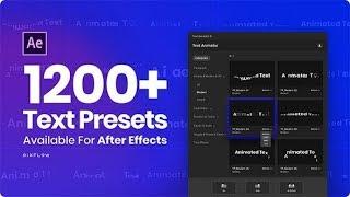 Text Animator / One Click Text Presets  After Effects Presets  AE Templates