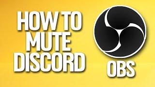 How To Mute Discord In OBS Tutorial